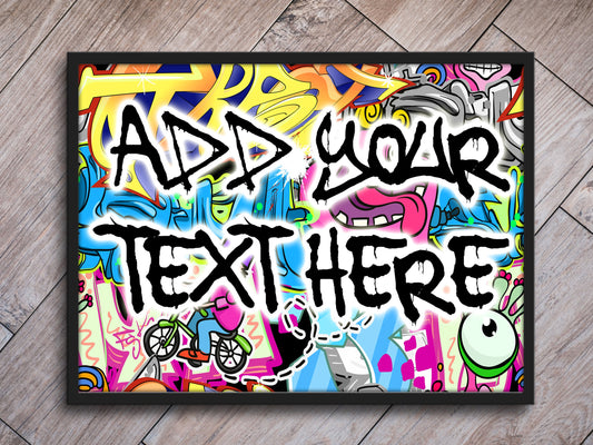 Personalised Graffiti Wall Print