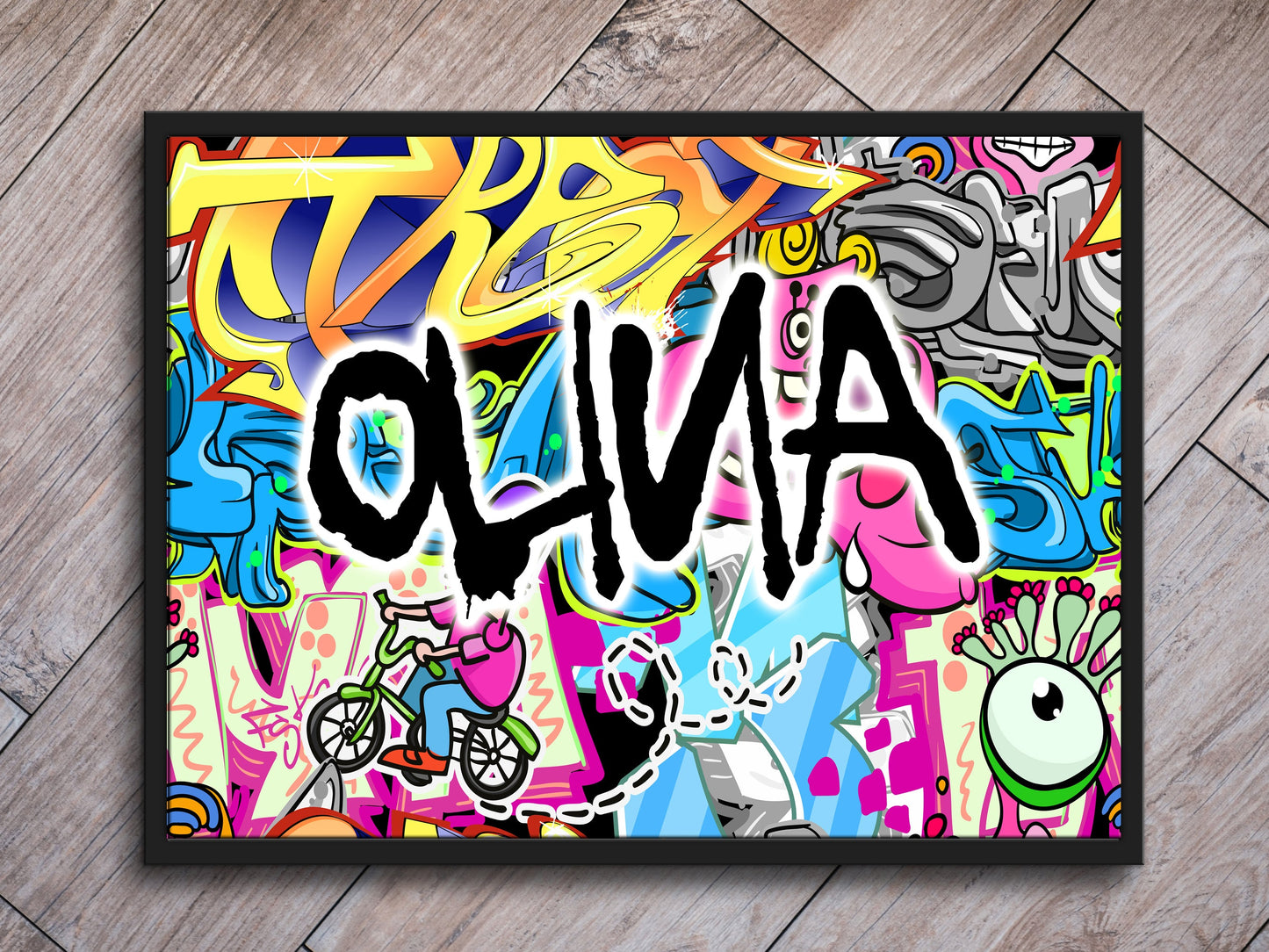 Personalised Graffiti Wall Print