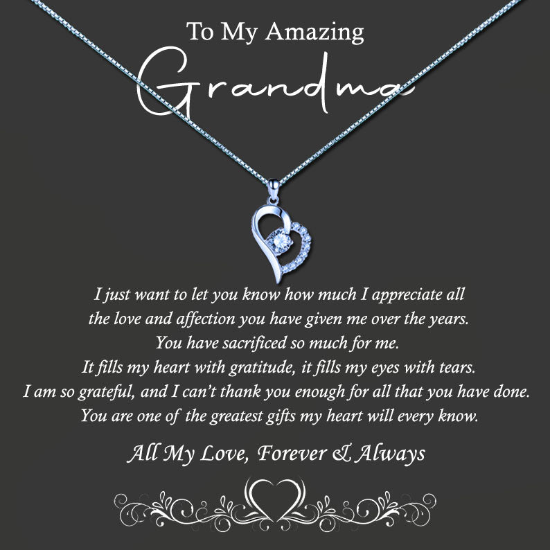 To My Amazing Grandmother Message Necklace