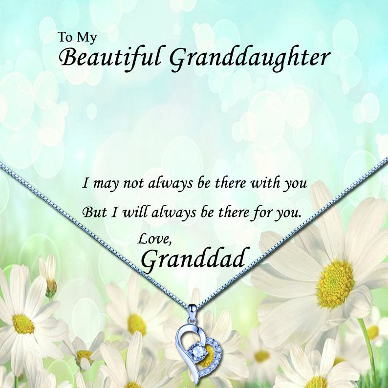 Beautiful Granddaughter - Daisy Field Message Necklace