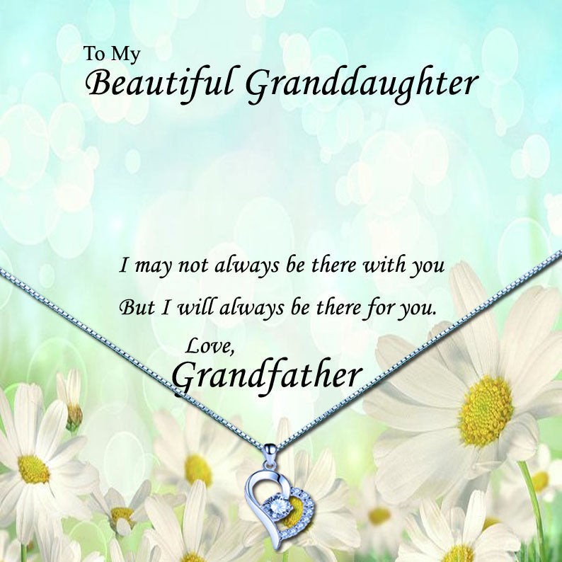 Beautiful Granddaughter - Daisy Field Message Necklace