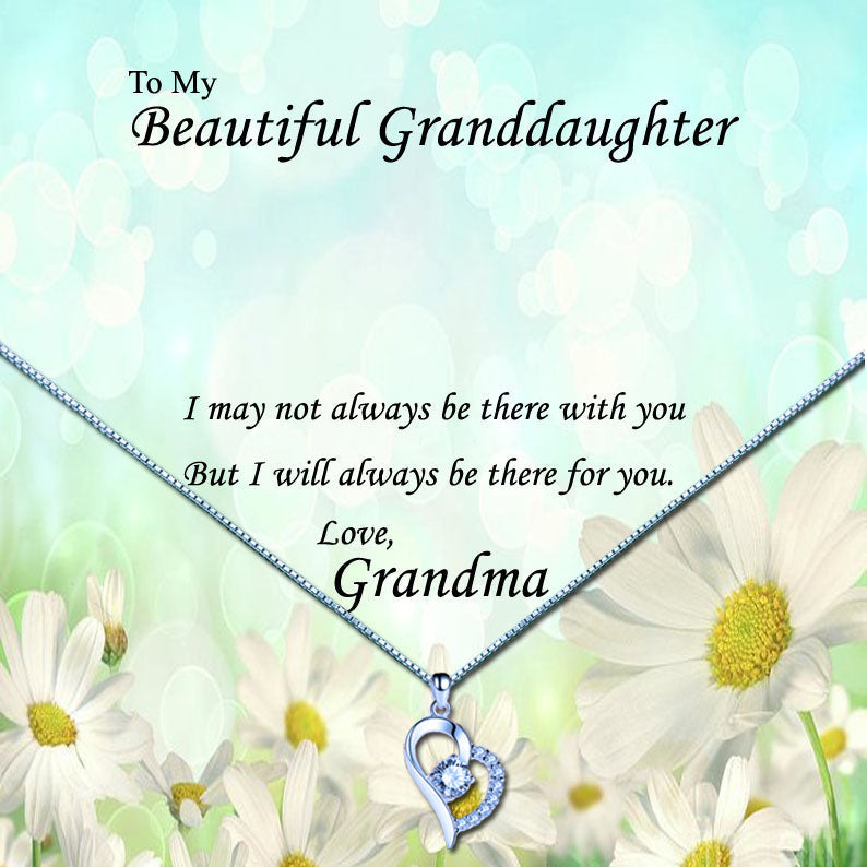 Beautiful Granddaughter - Daisy Field Message Necklace