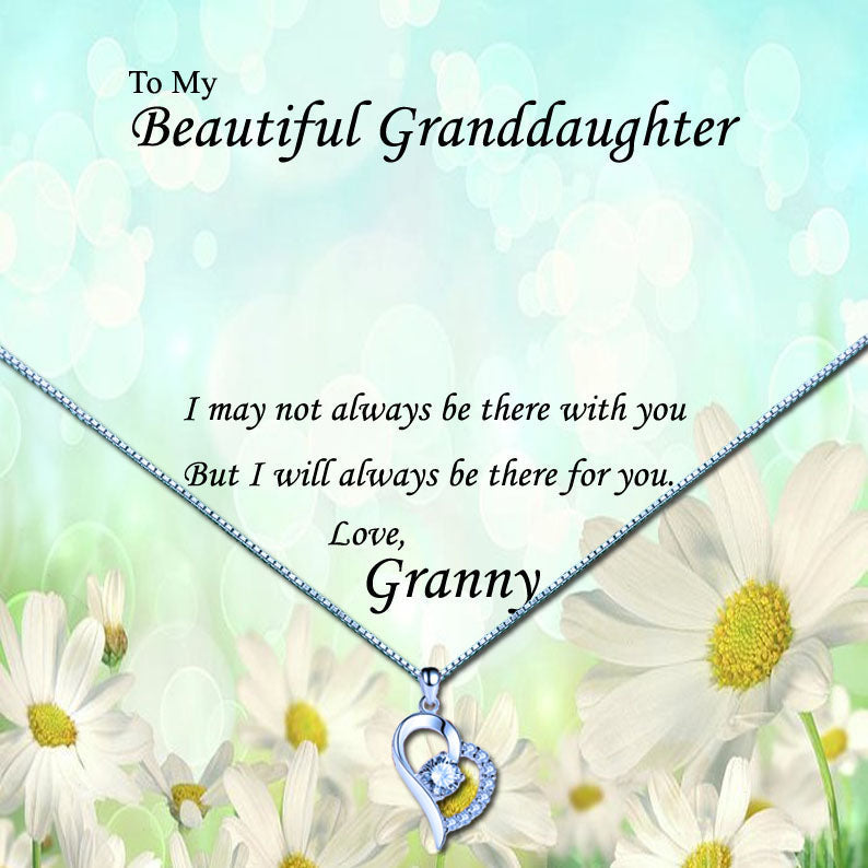 Beautiful Granddaughter - Daisy Field Message Necklace