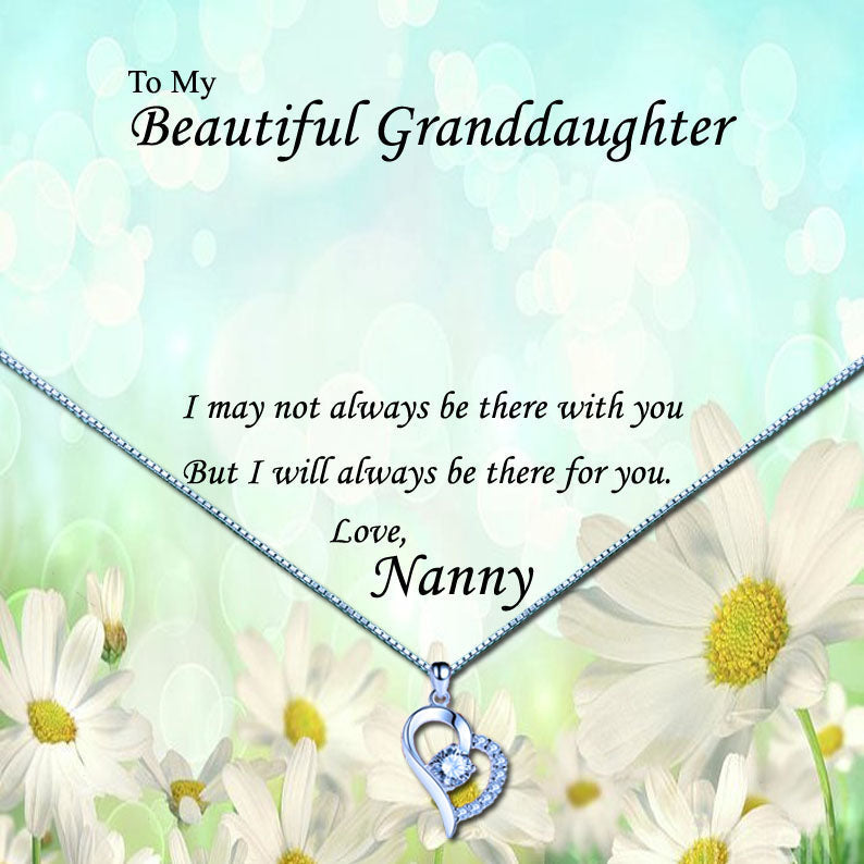 Beautiful Granddaughter - Daisy Field Message Necklace