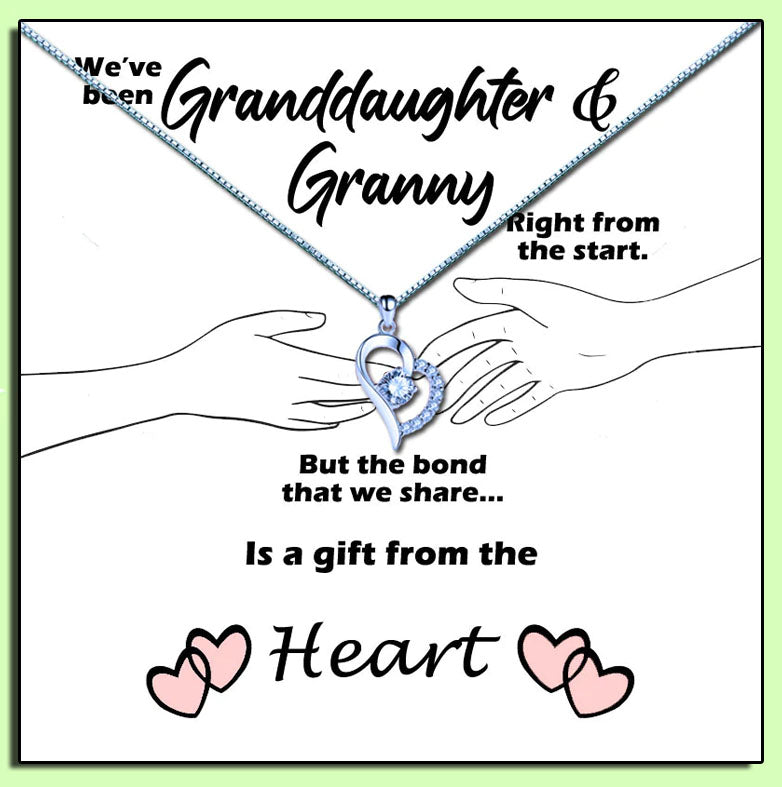 Grandmother - Gift From The Heart Message Necklace