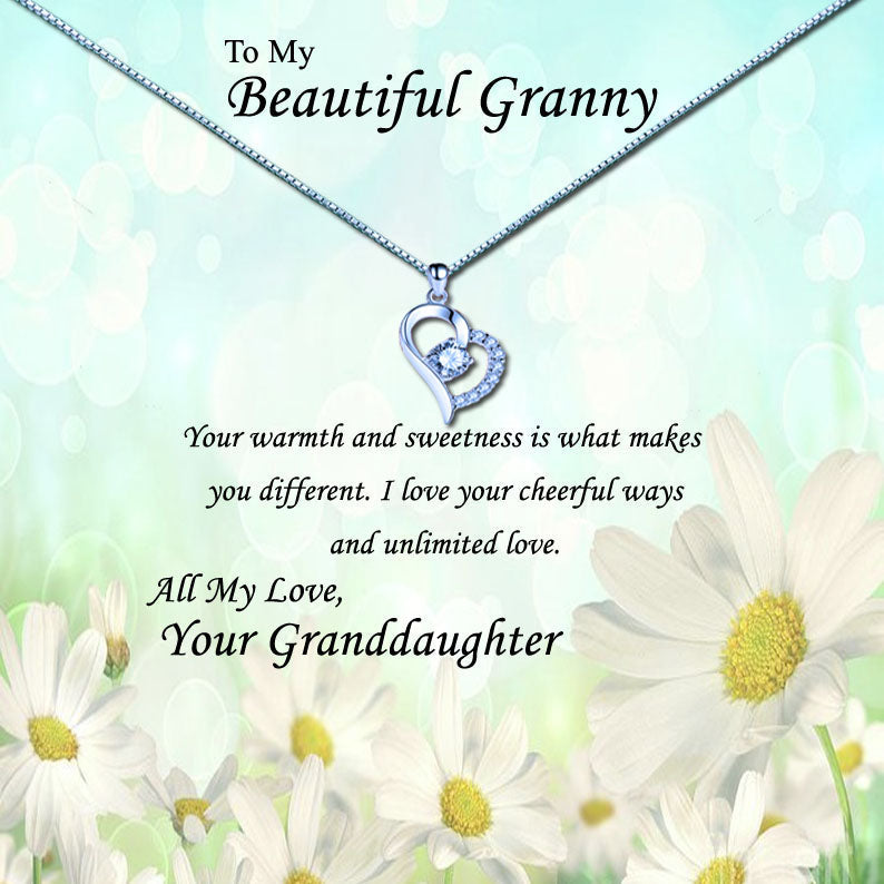 Beautiful Grandmother - Daisy Field Message Necklace