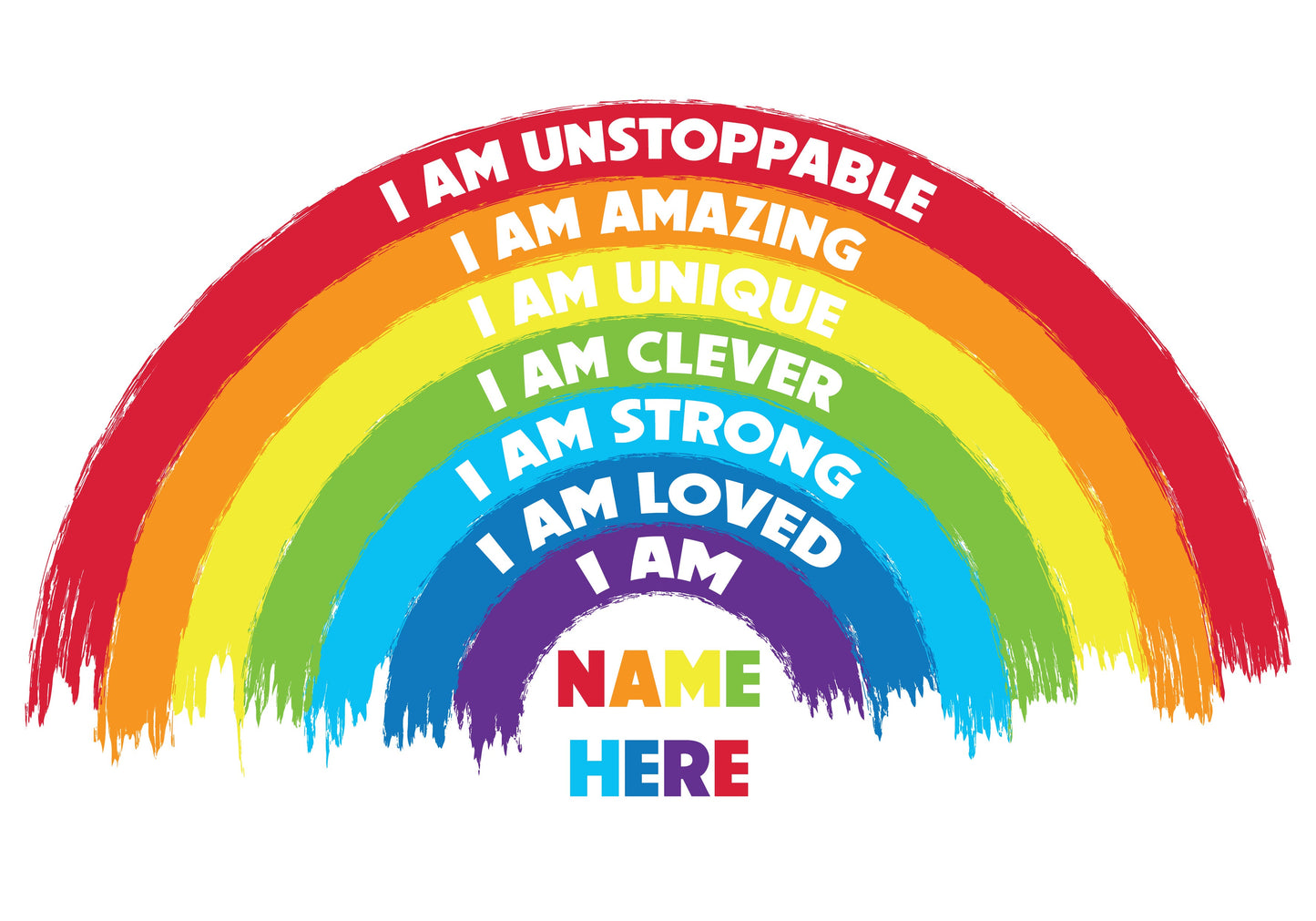 Positive Affirmation Personalised I Am Prints