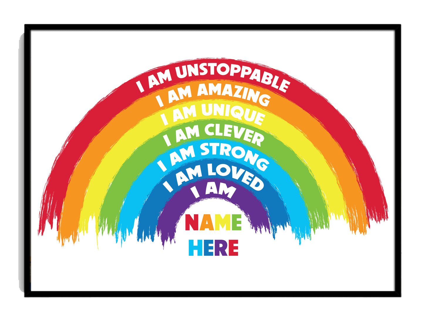 Positive Affirmation Personalised I Am Prints