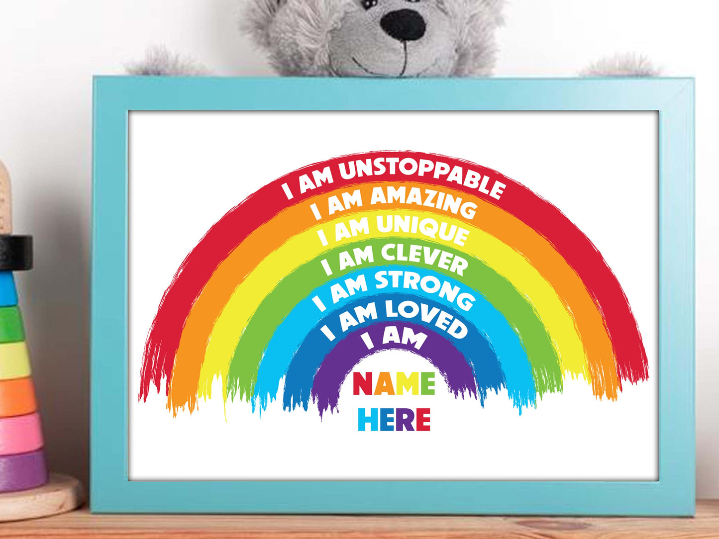 Positive Affirmation Personalised I Am Prints