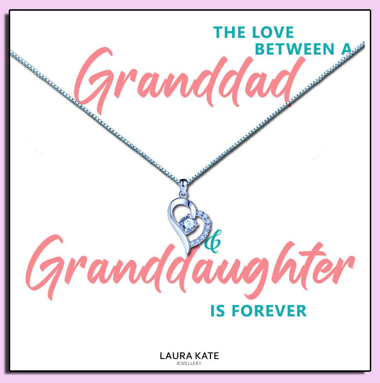 Granddaughter - The Love Between Message Necklace