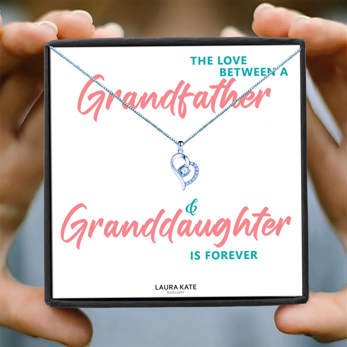 Granddaughter - The Love Between Message Necklace