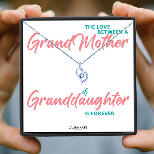 Granddaughter - The Love Between Message Necklace