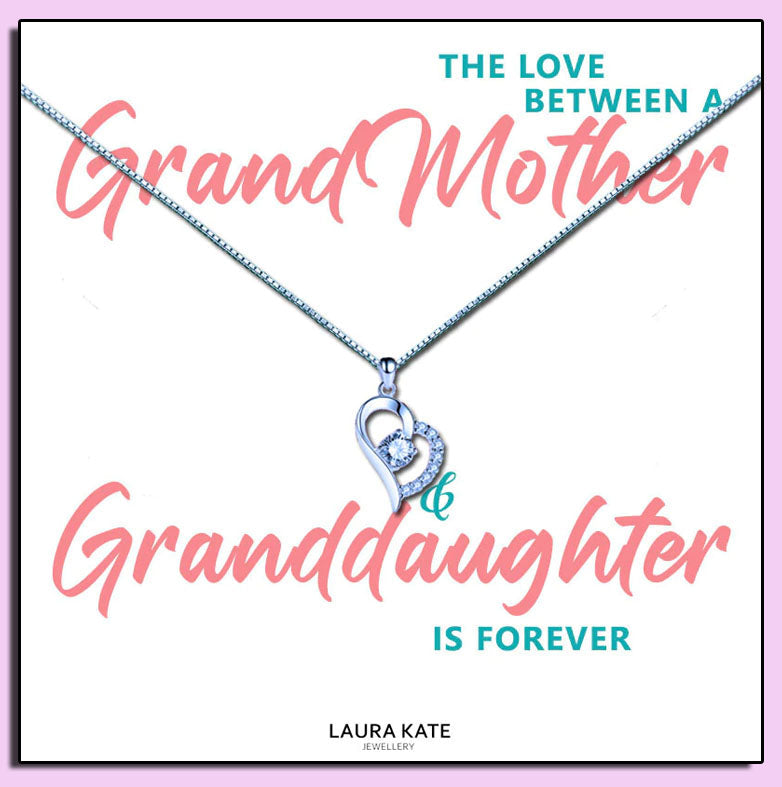 Granddaughter - The Love Between Message Necklace