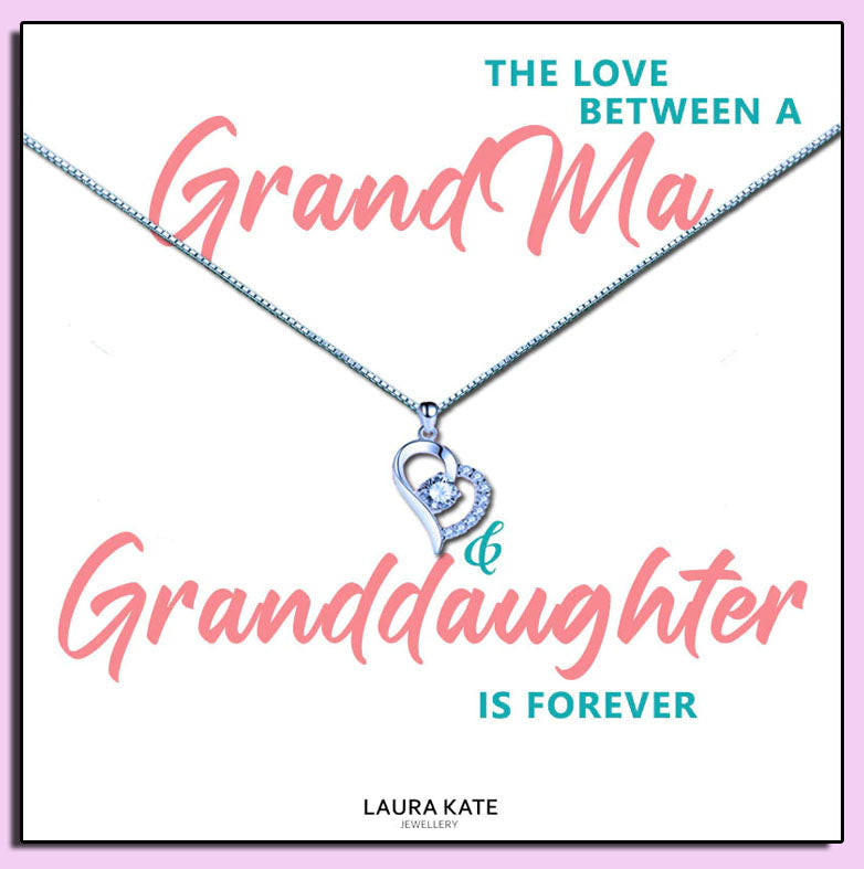 Granddaughter - The Love Between Message Necklace