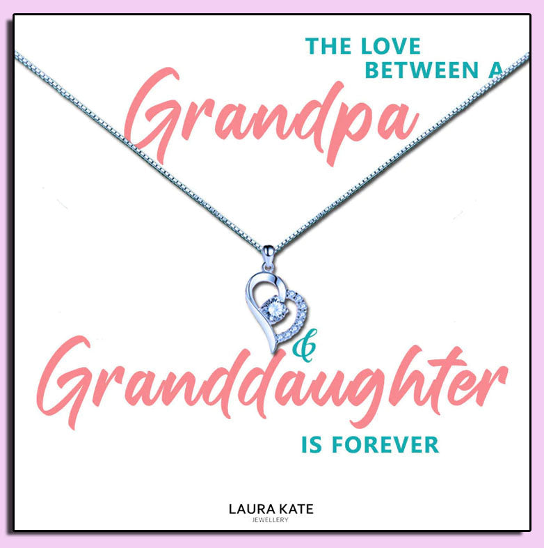 Granddaughter - The Love Between Message Necklace