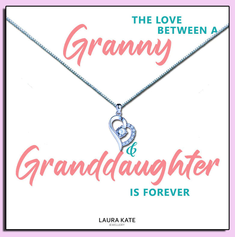 Granddaughter - The Love Between Message Necklace