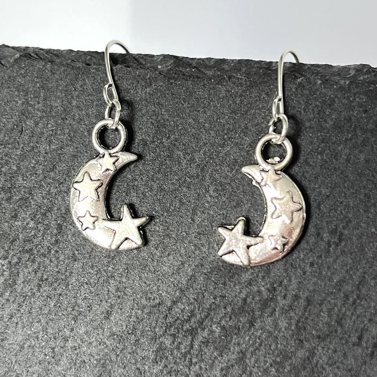 Moon & Star Hook Earrings