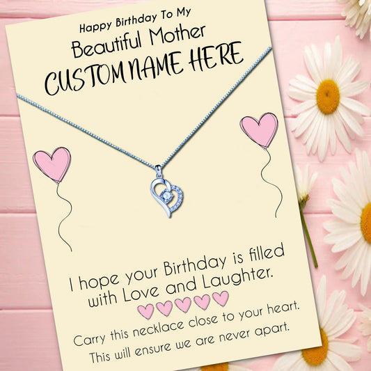 Beautiful Mother Personalised Birthday Message Necklaces