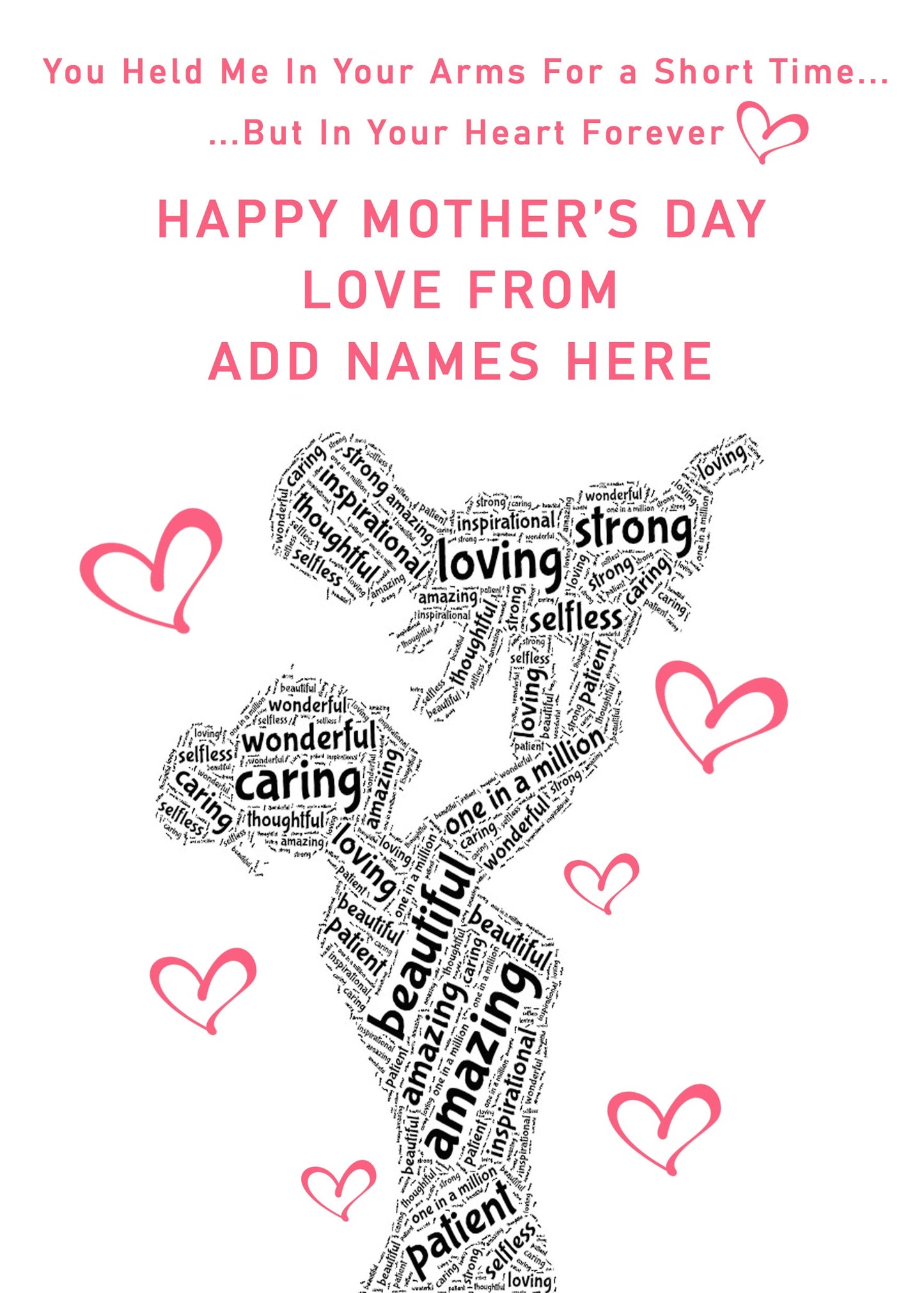 Mother's Day Word Art Cards