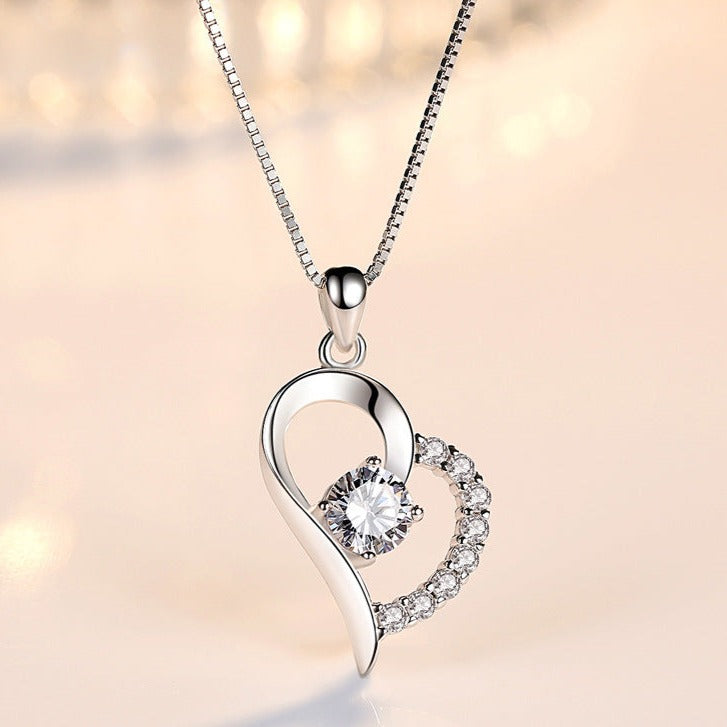 To My Beautiful Wife - Star Hearts Message Necklace