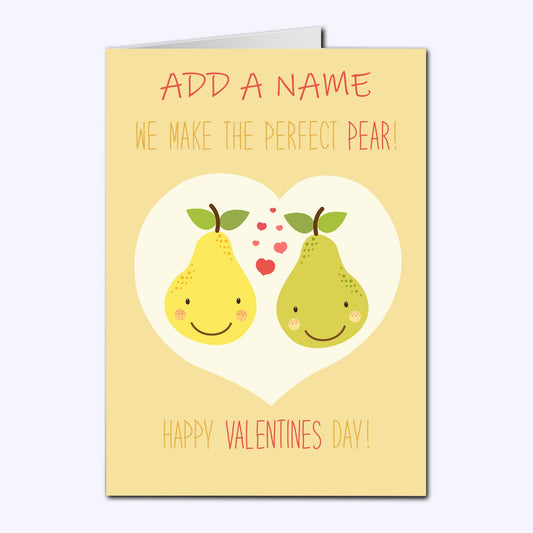 Perfect Pear Personalised Valentine's Day Cards