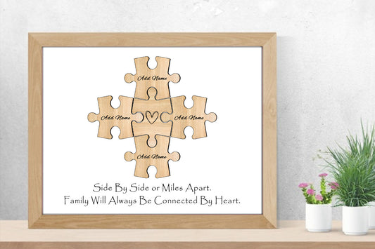 Connected By Heart Personalised Family Prints