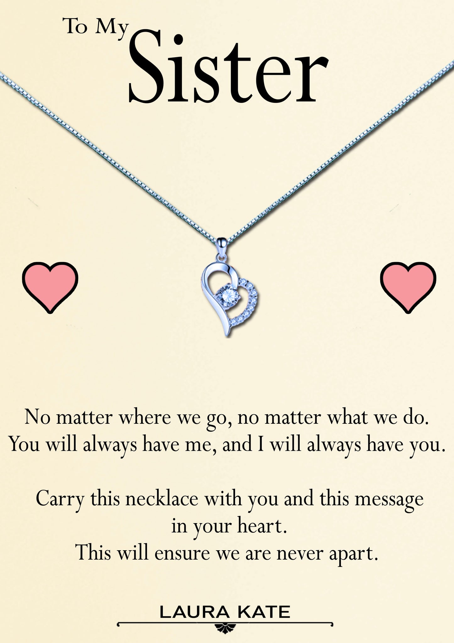 Sister Heart Necklaces