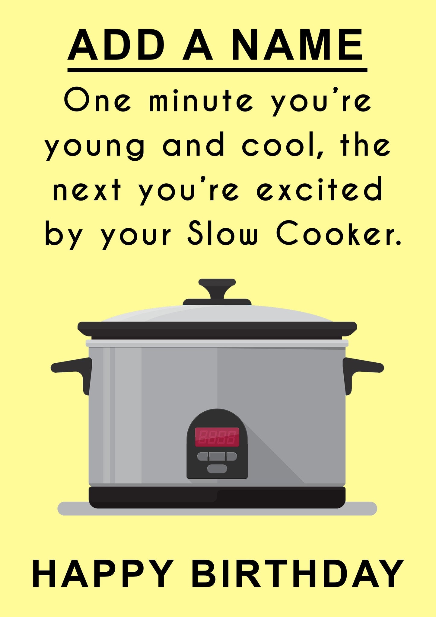 Slow Cooker Personalised Birthday Card