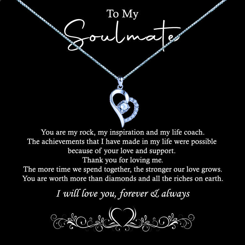 To My Soulmate Message Necklace