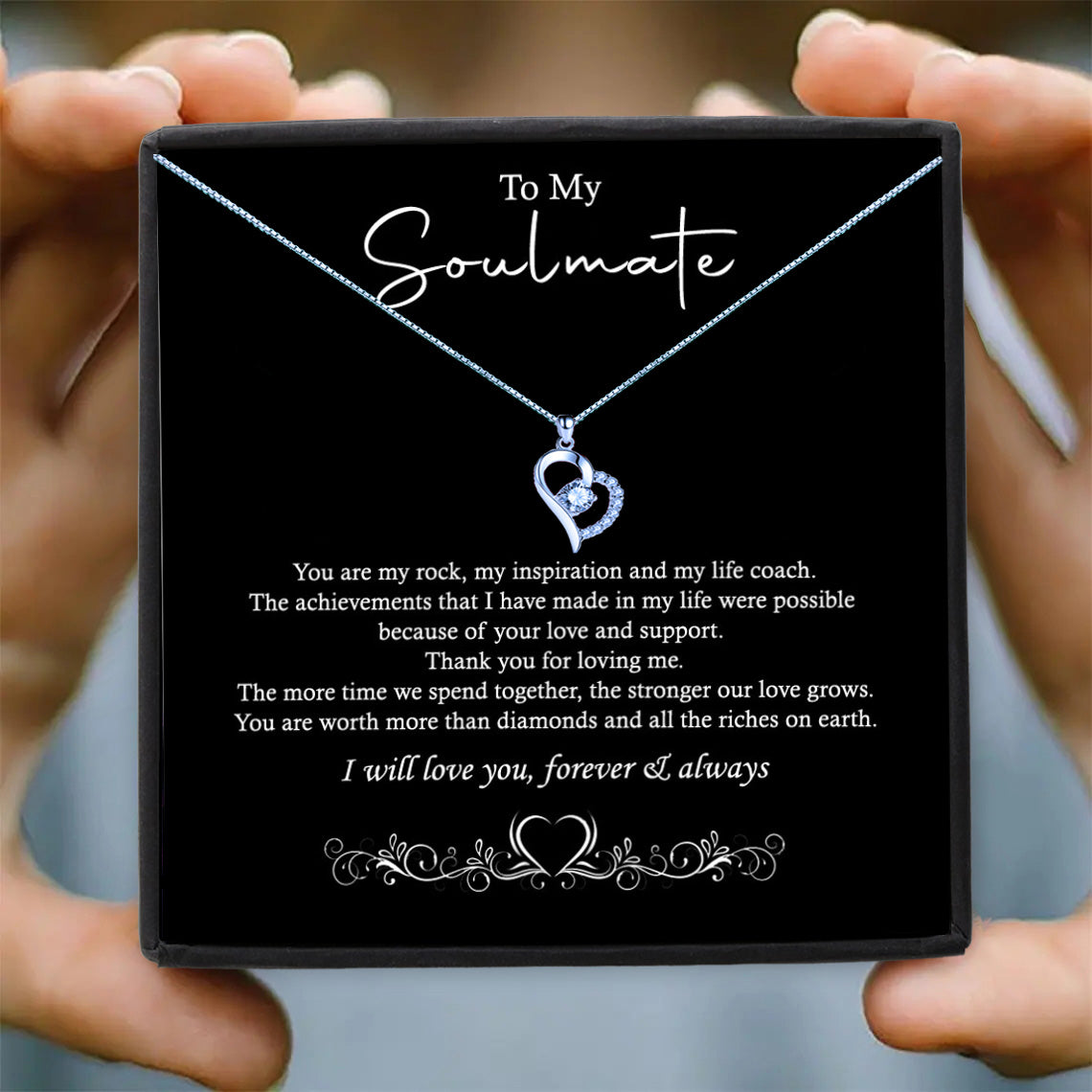 To My Soulmate Message Necklace