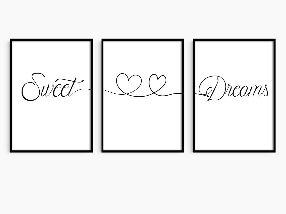 Set of 3 Sweet Dreams Prints.