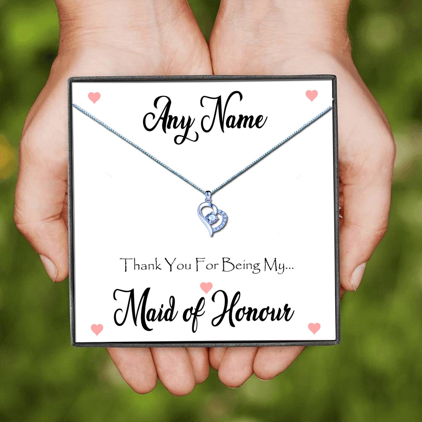 Thank you Maid of Honour Personalised Necklaces