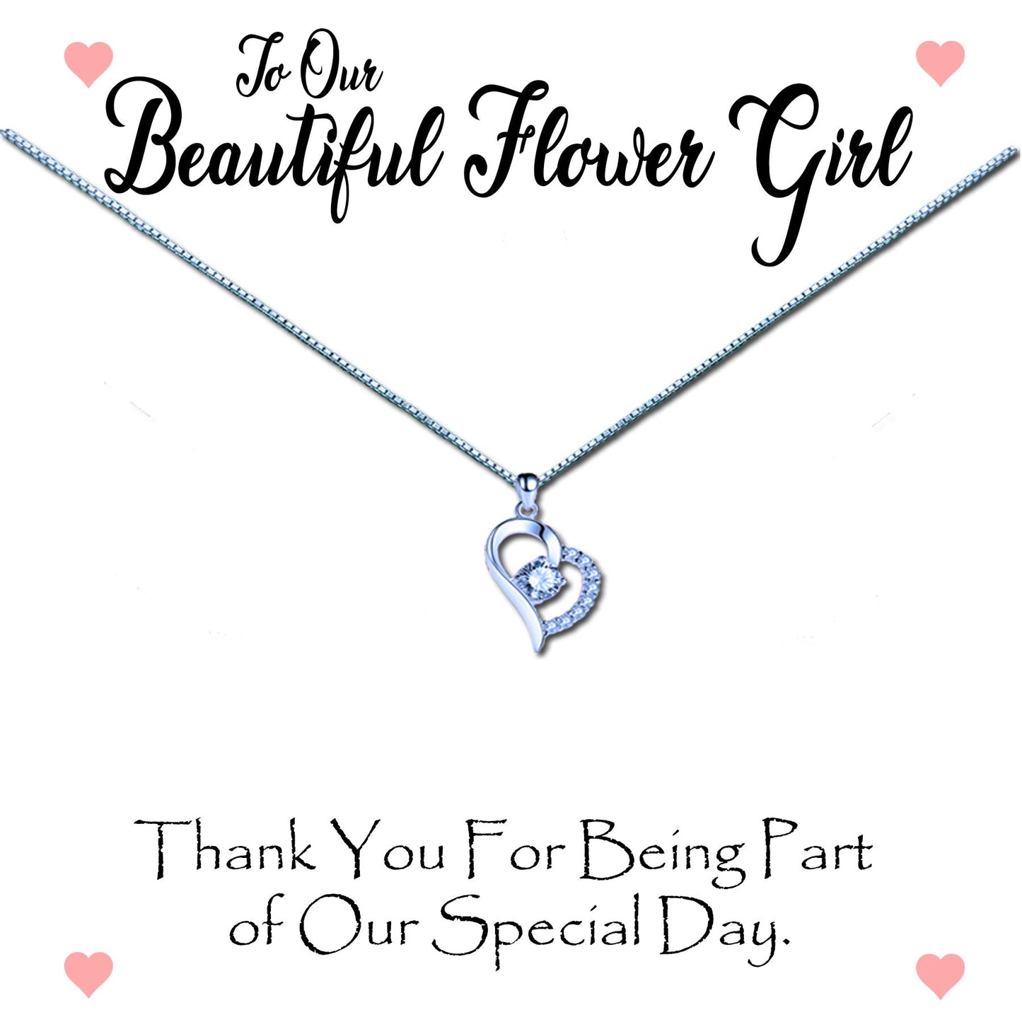 Thank you Beautiful Flower Girl Necklaces