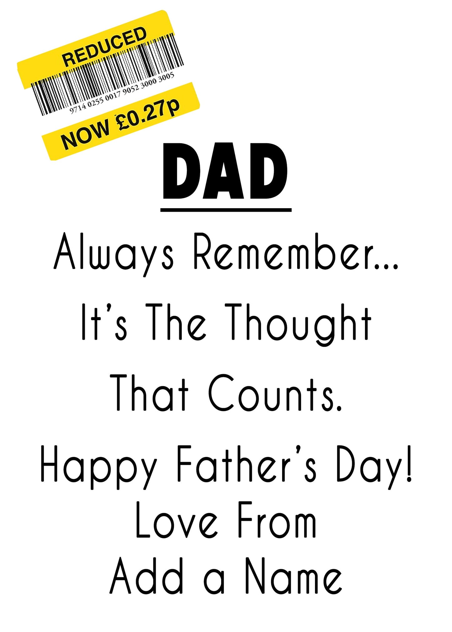 Cheap Father's Day Card