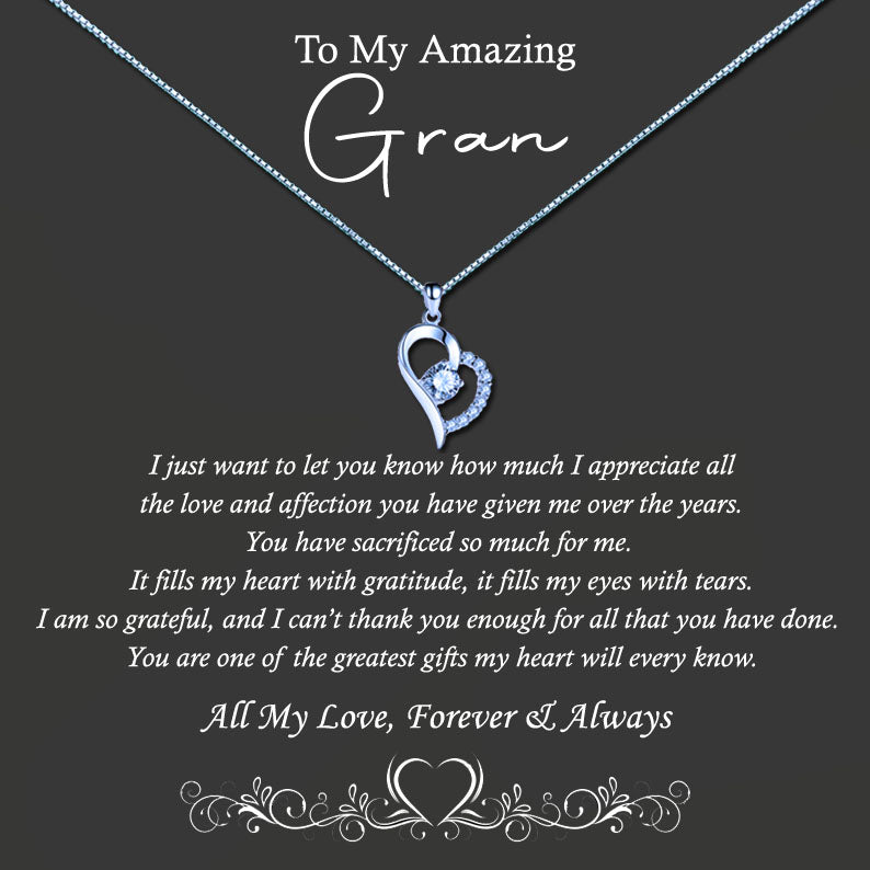 To My Amazing Grandmother Message Necklace