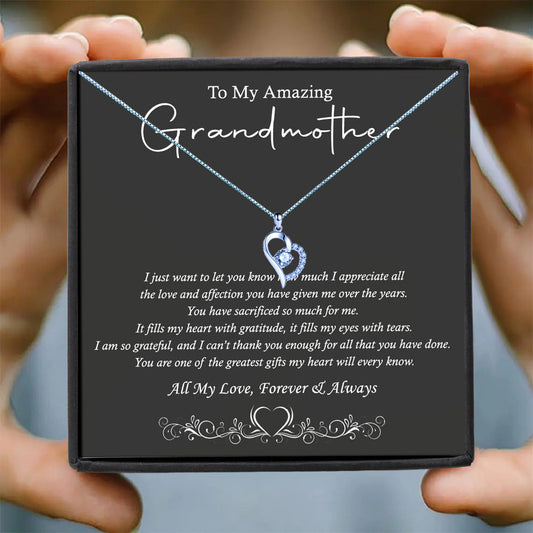 To My Amazing Grandmother Message Necklace