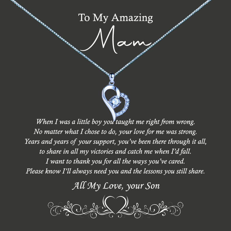 To My Amazing Mother Message Necklace