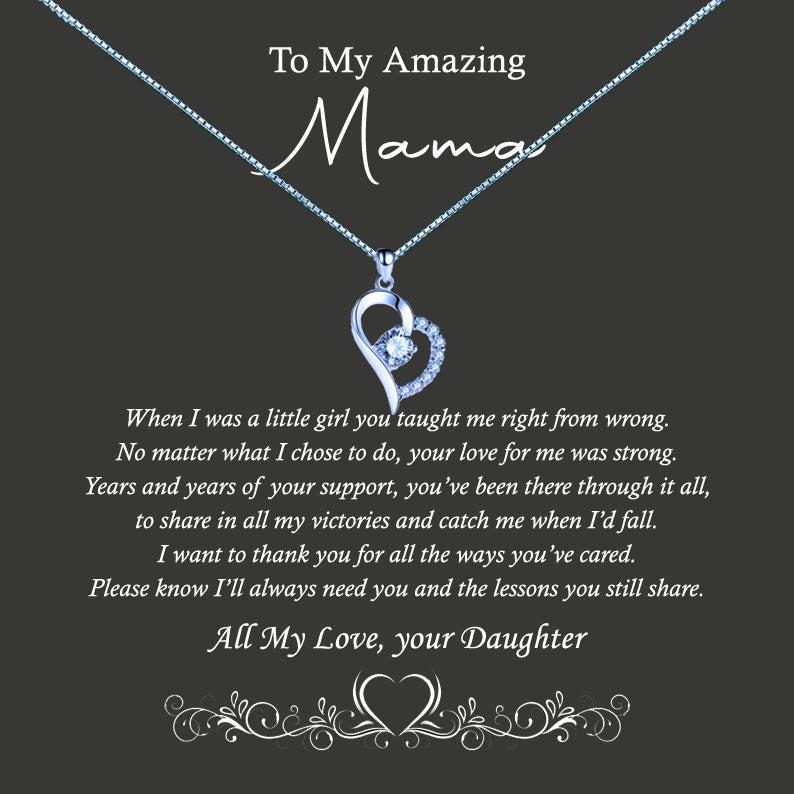 To My Amazing Mother Message Necklace