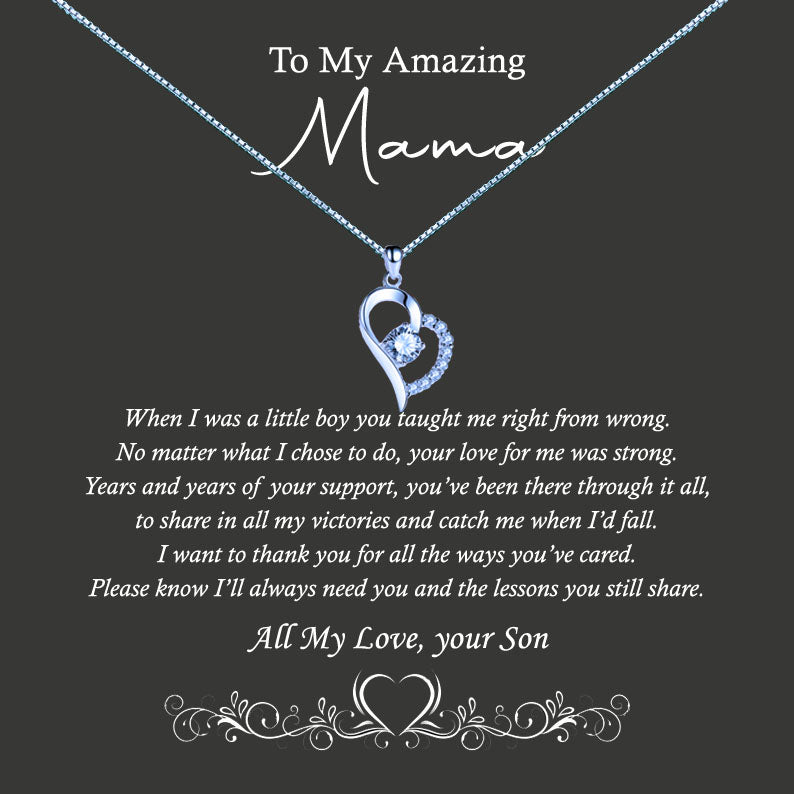 To My Amazing Mother Message Necklace