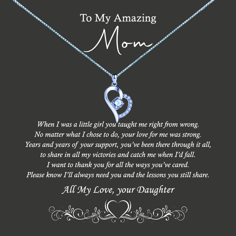 To My Amazing Mother Message Necklace