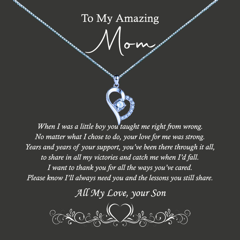 To My Amazing Mother Message Necklace