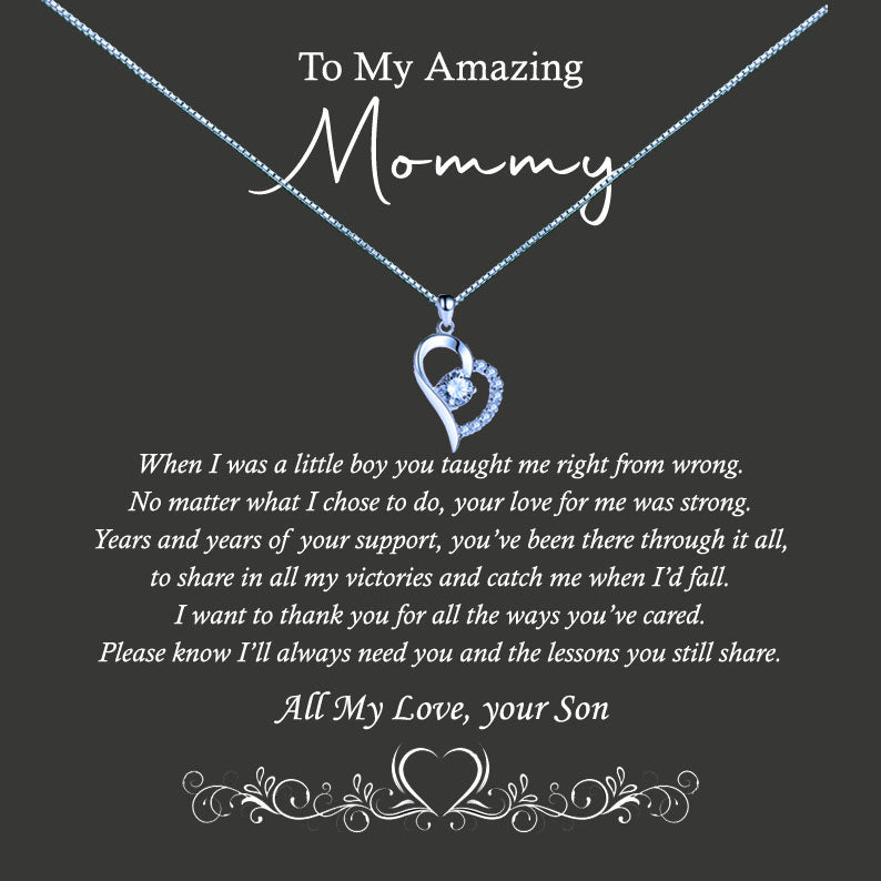 To My Amazing Mother Message Necklace