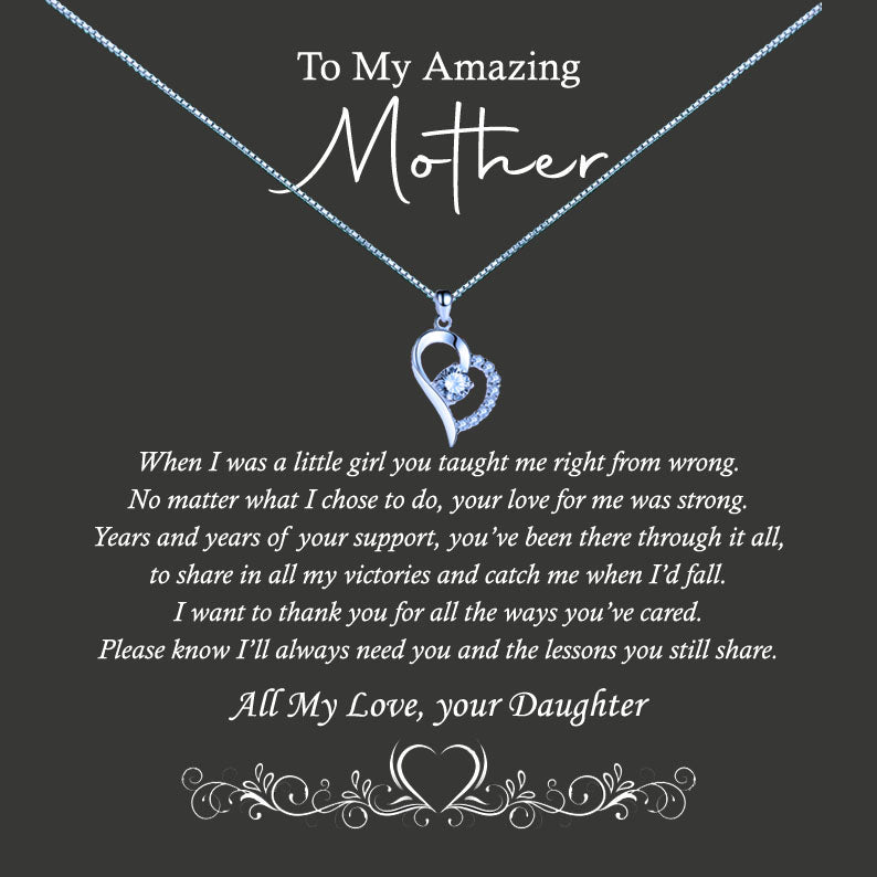 To My Amazing Mother Message Necklace