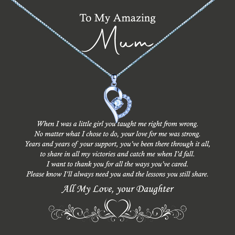 To My Amazing Mother Message Necklace