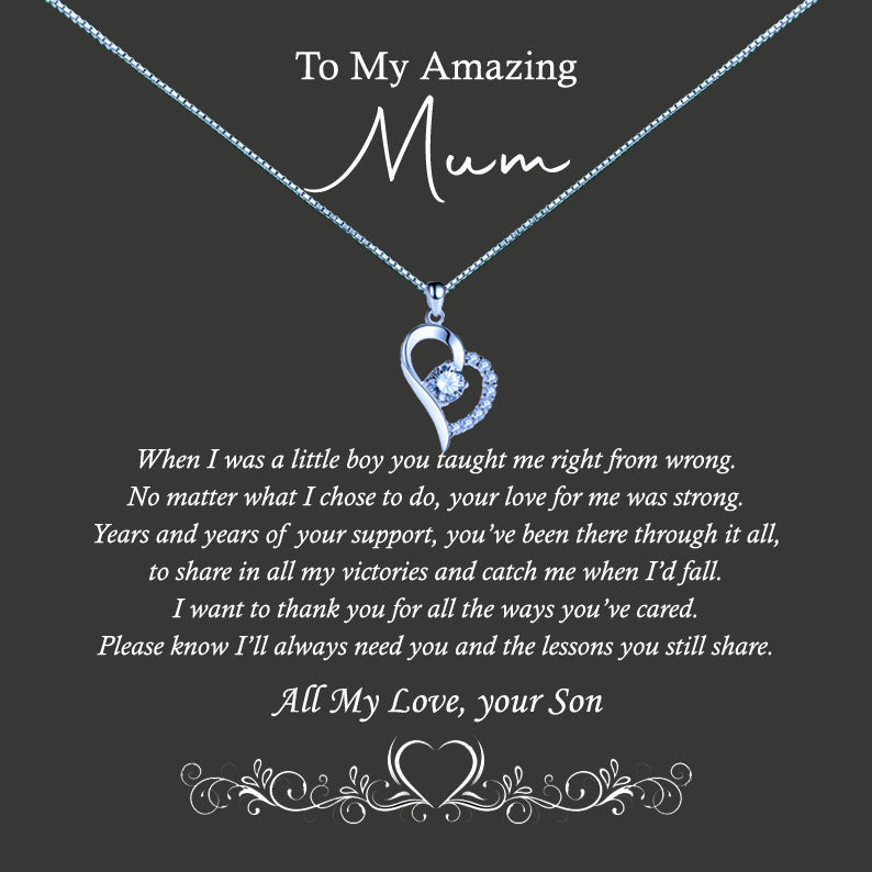 To My Amazing Mother Message Necklace