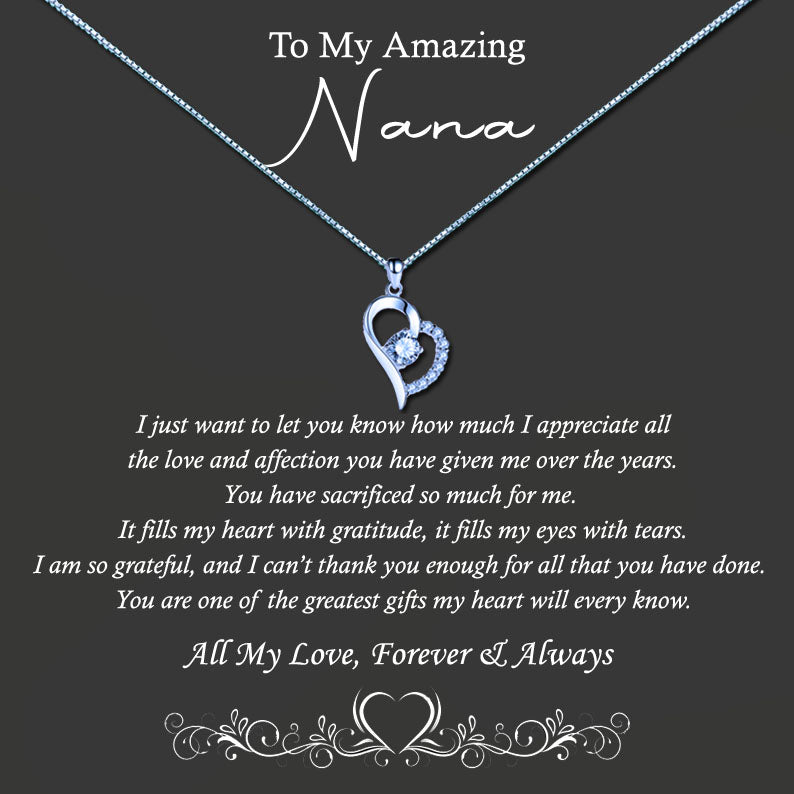 To My Amazing Grandmother Message Necklace