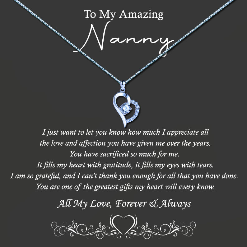 To My Amazing Grandmother Message Necklace