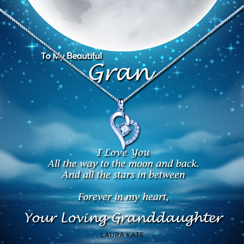 To My Beautiful Grandmother - Moonlight Message Necklace