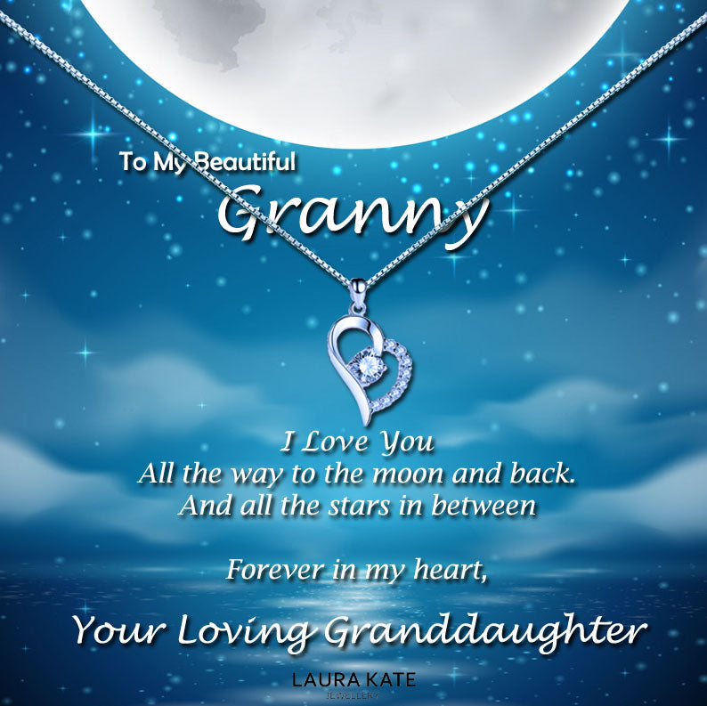 To My Beautiful Grandmother - Moonlight Message Necklace