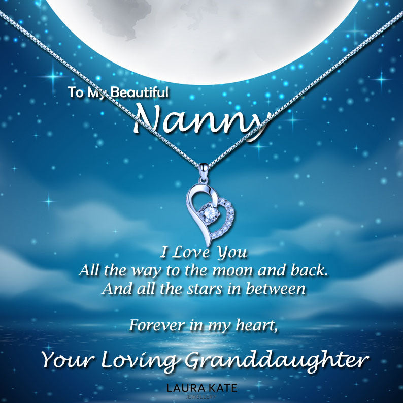 To My Beautiful Grandmother - Moonlight Message Necklace